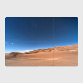 Магнитный плакат 3Х2 с принтом Пустыня в Тюмени, Полимерный материал с магнитным слоем | 6 деталей размером 9*9 см | Тематика изображения на принте: дюна | дюны | звёзды | небеса | небо | пейзаж | пейзажи | песок | песчаный | пустыни | пустыня