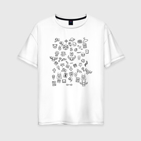 Женская футболка хлопок Oversize с принтом THE BINDING OF ISAAC | СТИКИ в Тюмени, 100% хлопок | свободный крой, круглый ворот, спущенный рукав, длина до линии бедер
 | 2d | the binding of isaac | жертвоприношение исаака | игра | компьютерная
