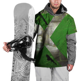 Накидка на куртку 3D с принтом Art Abstraction Green в Тюмени, 100% полиэстер |  | Тематика изображения на принте: abstraction | art | canvas | paints | абстракция