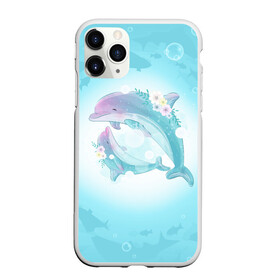 Чехол для iPhone 11 Pro матовый с принтом Два дельфина в Тюмени, Силикон |  | Тематика изображения на принте: cute | dolphin | два дельфина | дельфин | дельфин в море | дельфинами | милый | мир | подводный