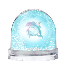 Игрушка Снежный шар с принтом Два дельфина в Тюмени, Пластик | Изображение внутри шара печатается на глянцевой фотобумаге с двух сторон | cute | dolphin | два дельфина | дельфин | дельфин в море | дельфинами | милый | мир | подводный