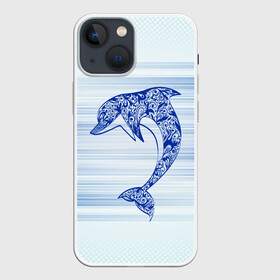 Чехол для iPhone 13 mini с принтом Дельфин в Тюмени,  |  | Тематика изображения на принте: cute | dolphin | два дельфина | дельфин | дельфин в море | дельфинами | милый | мир | подводный