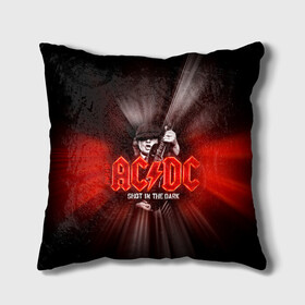 Подушка 3D с принтом AC/DC: Angus Young в Тюмени, наволочка – 100% полиэстер, наполнитель – холлофайбер (легкий наполнитель, не вызывает аллергию). | состоит из подушки и наволочки. Наволочка на молнии, легко снимается для стирки | ac | ac dc | ac|dc | angus young | dc. logo | hard | rock | ангус янг | логотип