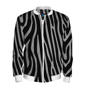 Мужской бомбер 3D с принтом Zebra Camouflage в Тюмени, 100% полиэстер | застегивается на молнию, по бокам два кармана без застежек, по низу бомбера и на воротнике - эластичная резинка | animal | blackandwhite | camouflage | stripes | zebra