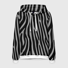 Мужская толстовка 3D с принтом Zebra Camouflage в Тюмени, 100% полиэстер | двухслойный капюшон со шнурком для регулировки, мягкие манжеты на рукавах и по низу толстовки, спереди карман-кенгуру с мягким внутренним слоем. | Тематика изображения на принте: animal | blackandwhite | camouflage | stripes | zebra