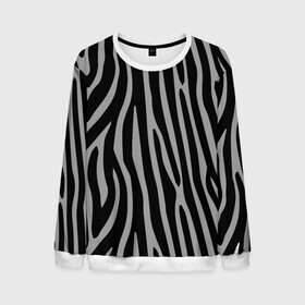 Мужской свитшот 3D с принтом Zebra Camouflage в Тюмени, 100% полиэстер с мягким внутренним слоем | круглый вырез горловины, мягкая резинка на манжетах и поясе, свободная посадка по фигуре | Тематика изображения на принте: animal | blackandwhite | camouflage | stripes | zebra