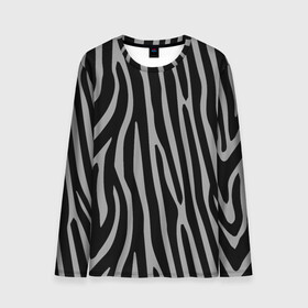 Мужской лонгслив 3D с принтом Zebra Camouflage в Тюмени, 100% полиэстер | длинные рукава, круглый вырез горловины, полуприлегающий силуэт | Тематика изображения на принте: animal | blackandwhite | camouflage | stripes | zebra