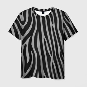 Мужская футболка 3D с принтом Zebra Camouflage в Тюмени, 100% полиэфир | прямой крой, круглый вырез горловины, длина до линии бедер | animal | blackandwhite | camouflage | stripes | zebra
