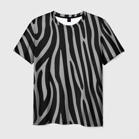 Мужская футболка 3D с принтом Zebra Camouflage в Тюмени, 100% полиэфир | прямой крой, круглый вырез горловины, длина до линии бедер | Тематика изображения на принте: animal | blackandwhite | camouflage | stripes | zebra