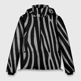 Мужская зимняя куртка 3D с принтом Zebra Camouflage в Тюмени, верх — 100% полиэстер; подкладка — 100% полиэстер; утеплитель — 100% полиэстер | длина ниже бедра, свободный силуэт Оверсайз. Есть воротник-стойка, отстегивающийся капюшон и ветрозащитная планка. 

Боковые карманы с листочкой на кнопках и внутренний карман на молнии. | animal | blackandwhite | camouflage | stripes | zebra