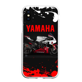 Чехол для iPhone XS Max матовый с принтом YAMAHA [004] в Тюмени, Силикон | Область печати: задняя сторона чехла, без боковых панелей | moto | yamaha | мотоцикл | ямана | ямаха