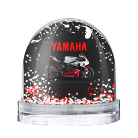 Игрушка Снежный шар с принтом YAMAHA [004] в Тюмени, Пластик | Изображение внутри шара печатается на глянцевой фотобумаге с двух сторон | moto | yamaha | мотоцикл | ямана | ямаха