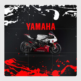 Магнитный плакат 3Х3 с принтом YAMAHA [004] в Тюмени, Полимерный материал с магнитным слоем | 9 деталей размером 9*9 см | moto | yamaha | мотоцикл | ямана | ямаха