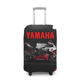 Чехол для чемодана 3D с принтом YAMAHA [004] в Тюмени, 86% полиэфир, 14% спандекс | двустороннее нанесение принта, прорези для ручек и колес | moto | yamaha | мотоцикл | ямана | ямаха