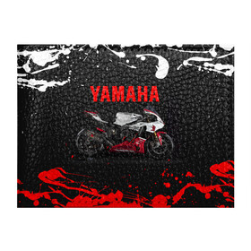 Обложка для студенческого билета с принтом YAMAHA [004] в Тюмени, натуральная кожа | Размер: 11*8 см; Печать на всей внешней стороне | moto | yamaha | мотоцикл | ямана | ямаха
