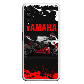 Чехол для Honor 20 с принтом YAMAHA [004] в Тюмени, Силикон | Область печати: задняя сторона чехла, без боковых панелей | moto | yamaha | мотоцикл | ямана | ямаха