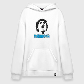 Худи SuperOversize хлопок с принтом Maradona Scream в Тюмени, 70% хлопок, 30% полиэстер, мягкий начес внутри | карман-кенгуру, эластичная резинка на манжетах и по нижней кромке, двухслойный капюшон
 | argentina | maradona | messi | sport | аргентина | гол | диего | марадона | месси | мяч | рука бога | спорт | футбол | чемпион