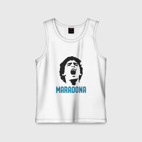Детская майка хлопок с принтом Maradona Scream в Тюмени,  |  | argentina | maradona | messi | sport | аргентина | гол | диего | марадона | месси | мяч | рука бога | спорт | футбол | чемпион