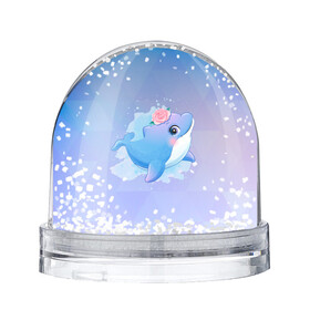 Игрушка Снежный шар с принтом Дельфинчик в Тюмени, Пластик | Изображение внутри шара печатается на глянцевой фотобумаге с двух сторон | cute | dolphin | дельфин | дельфин в море | дельфинами | дельфинчик | милый | мир | подводный