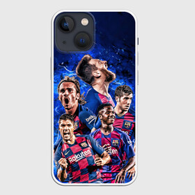 Чехол для iPhone 13 mini с принтом Месси и Суарес в Тюмени,  |  | lionel messi | luis suarez | luis surez | madrid | барселона | лионель месси | луис альберто суарес | мадрид | фк | футбол | футбольный клуб