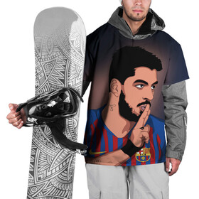 Накидка на куртку 3D с принтом Луис Альберто Суарес в Тюмени, 100% полиэстер |  | luis suarez | luis surez | madrid | барселона | луис альберто суарес | мадрид | фк | футбол | футбольный клуб