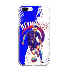 Чехол для iPhone 7Plus/8 Plus матовый с принтом НЕЙМАР / NEYMAR / ПСЖ в Тюмени, Силикон | Область печати: задняя сторона чехла, без боковых панелей | football | neymar | paris saint germain football club | sport | uefa | неймар | неймар да силва сантос жуниор | пари сен жермен | псж | сборная бразилии | спорт | уефа. | футбол