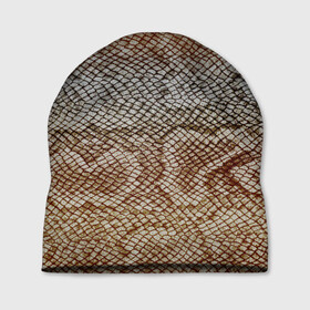 Шапка 3D с принтом Snake skin в Тюмени, 100% полиэстер | универсальный размер, печать по всей поверхности изделия | animal | leather | natural | skin | snake | texture | wild