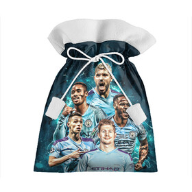 Подарочный 3D мешок с принтом Манчестер Сити Серхио Агуэро в Тюмени, 100% полиэстер | Размер: 29*39 см | sergio aguero | аргентина | манчестер | манчестер сити | фк | футбол | футбольный клуб