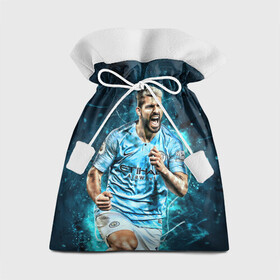 Подарочный 3D мешок с принтом Серхио Агуэро в Тюмени, 100% полиэстер | Размер: 29*39 см | sergio aguero | аргентина | манчестер | манчестер сити | фк | футбол | футбольный клуб