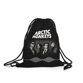 Рюкзак-мешок 3D с принтом arctic monkeys в Тюмени, 100% полиэстер | плотность ткани — 200 г/м2, размер — 35 х 45 см; лямки — толстые шнурки, застежка на шнуровке, без карманов и подкладки | alex turner | arctic monkeys | britain | great | indie | rock | алекс тернер | арктик монкейс | инди | рок