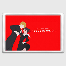 Магнит 45*70 с принтом Love is war в Тюмени, Пластик | Размер: 78*52 мм; Размер печати: 70*45 | anime | chika | chika fujiwara | kaguya | kaguya shinomiya | love | love detective | love is war | miyuki | shinomiya | аниме | анимэ | кагуя | любовь | любовь   это война | чика