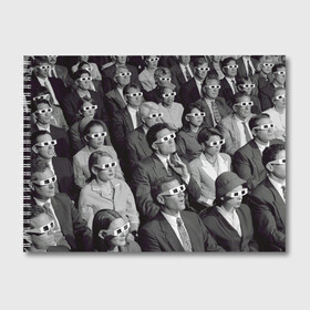 Альбом для рисования с принтом Люди смотрят фильм в 3d очках в Тюмени, 100% бумага
 | матовая бумага, плотность 200 мг. | 20 век | 3д очки | art | black white | cinema | color | emotions | history | human | jacket | man | movie | nostalgia | retro | woman | женщина | искусство | история | кино | кинотеатр | классика | мужчина | ностальгия | пиджак | р