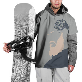 Накидка на куртку 3D с принтом Рагнар Лодброк в Тюмени, 100% полиэстер |  | viking | vikings | альфред великий | аслауг | викинг | викинги | конунг | лагерта | один | рагнар лодброк | сериал | сериалы | харальд