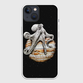 Чехол для iPhone 13 с принтом Planetary Octopus в Тюмени,  |  | galaxy | jupiter | octopus | planet | space | stars | stellar | sun | system | галактика | звездная | звезды | космос | осьминог | планета | система | солнце | юпитер