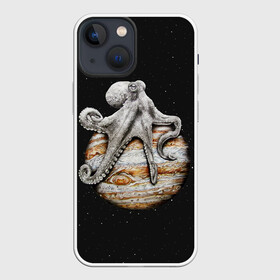 Чехол для iPhone 13 mini с принтом Planetary Octopus в Тюмени,  |  | galaxy | jupiter | octopus | planet | space | stars | stellar | sun | system | галактика | звездная | звезды | космос | осьминог | планета | система | солнце | юпитер