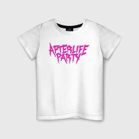 Детская футболка хлопок с принтом Afterlife Party в Тюмени, 100% хлопок | круглый вырез горловины, полуприлегающий силуэт, длина до линии бедер | fortnite | gamers | games | music | party | вечеринка | джей бавлин | игры | королевская битва | фортнайт