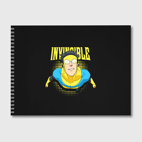 Альбом для рисования с принтом Invincible в Тюмени, 100% бумага
 | матовая бумага, плотность 200 мг. | Тематика изображения на принте: invincible | комикс | марк грейсон | мультсериал | неуязвимый | супергерой