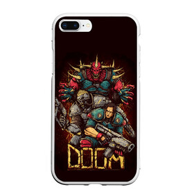 Чехол для iPhone 7Plus/8 Plus матовый с принтом DOOM в Тюмени, Силикон | Область печати: задняя сторона чехла, без боковых панелей | blood | cybersport | demons | doom | eternal | game | monster | pc | playstation | shooting | демоны | дум | игры | киперспорт | кровь | монстры | стрелялки | шутер