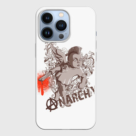 Чехол для iPhone 13 Pro с принтом АНГЕЛ АНАРХИИ в Тюмени,  |  | anarchy | angel | art | blood | punk | анархия | ангел | ирокез | кровь | крылья | культура | мальчик | панк | символ | узор