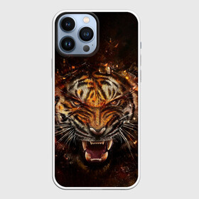 Чехол для iPhone 13 Pro Max с принтом ЯРОСТЬ ТИГРА в Тюмени,  |  | animal | beast | cat | hunter | tiger | агрессия | брутальность | животные | звери | клыки | кошки | охотник | пасть | природа | рев | тигр | хищник | царь