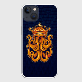 Чехол для iPhone 13 с принтом Кракен в короне в Тюмени,  |  | king | kraken | octopus | корона | кракен | море | морские | морское | осьминог | щупальца