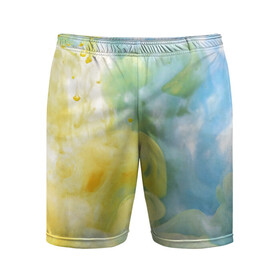 Мужские шорты спортивные с принтом Coloful Smoke в Тюмени,  |  | Тематика изображения на принте: abstraction | coloful | smoke | stains | дым