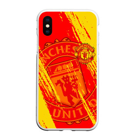 Чехол для iPhone XS Max матовый с принтом МАНЧЕСТЕР MANCHESTER UNITED в Тюмени, Силикон | Область печати: задняя сторона чехла, без боковых панелей | football | manchester united football club | sport | uefa | английская премьер лига | лига финал | манчестер юнайтед | матч. | спорт | уефа | финал | футбол