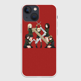 Чехол для iPhone 13 mini с принтом Girls und Panzer Правда в Тюмени,  |  | darjeeling | girls und panzer | girls und panzer правда | дарджилинг | девочки и танки | девушки и танки | катюша | нисидзуми михо | правда | танки