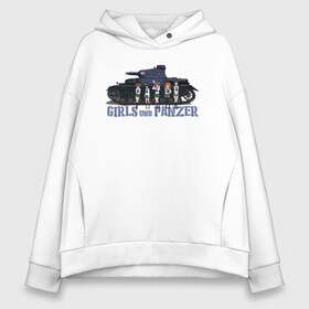 Женское худи Oversize хлопок с принтом Girls und Panzer Oarai в Тюмени, френч-терри — 70% хлопок, 30% полиэстер. Мягкий теплый начес внутри —100% хлопок | боковые карманы, эластичные манжеты и нижняя кромка, капюшон на магнитной кнопке | darjeeling | girls und panzer | girls und panzer правда | дарджилинг | девочки и танки | девушки и танки | катюша | нисидзуми михо | правда | танки