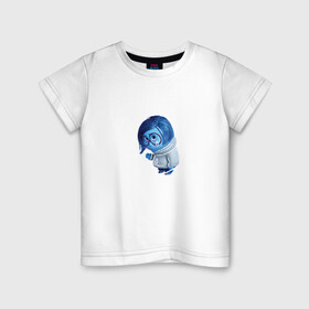 Детская футболка хлопок с принтом Circle of sadness в Тюмени, 100% хлопок | круглый вырез горловины, полуприлегающий силуэт, длина до линии бедер | Тематика изображения на принте: inside out | sadness | vdkarsvet | головоломка | грусть | печаль | эмоции