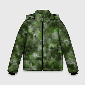 Зимняя куртка для мальчиков 3D с принтом Canvas Green Camo в Тюмени, ткань верха — 100% полиэстер; подклад — 100% полиэстер, утеплитель — 100% полиэстер | длина ниже бедра, удлиненная спинка, воротник стойка и отстегивающийся капюшон. Есть боковые карманы с листочкой на кнопках, утяжки по низу изделия и внутренний карман на молнии. 

Предусмотрены светоотражающий принт на спинке, радужный светоотражающий элемент на пуллере молнии и на резинке для утяжки | Тематика изображения на принте: abstraction | camouflage | canvas | green | камуфляж