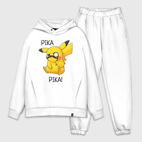 Мужской костюм хлопок OVERSIZE с принтом Детектив Пикачу в Тюмени,  |  | anime | picachu | pikachu | аниме | милый | пика | пикачу | покебол | покемон