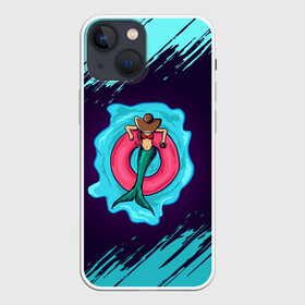 Чехол для iPhone 13 mini с принтом Русалка на отдыхе | Mermaid в Тюмени,  |  | mermaid | naiad | nymph | rusalka | ведява | водяница | восточнославянская мифология | дух | лесовица | мифология | морская дева | нимфа | русал | русалии | русалка | русалочка | ундина | фараонка