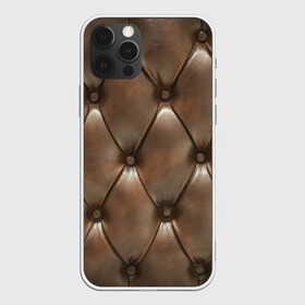 Чехол для iPhone 12 Pro Max с принтом КоЖа в ромбиках в Тюмени, Силикон |  | кожа | кресло | полоски | ромбики